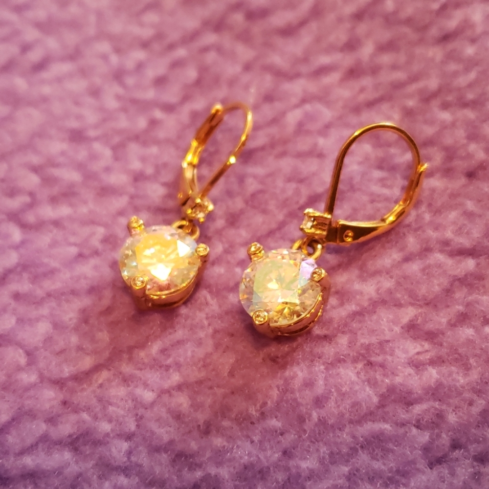 Kate spade Rise and Shine ab crystal earrings